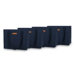 Einkaufstasche 4er Set Wiederverwendbar Waschbar Faltbar Verstärkt