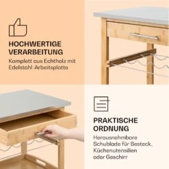 Vermont Servierwagen Küchenwagen 5 Etagen Holz Edelstahl Mobil -Einrichtungsgeschäft 10041119 de 0005 logo