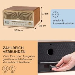 Glastonbury DAB CD-Radio Stereo-Lautsprecher BT DAB/UWK USB Line-In -Einrichtungsgeschäft 10041147 de 0006 usp