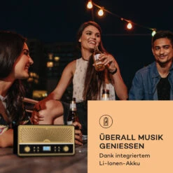 Glastonbury Go Digital-Radio Stereo Akku BT DAB/UKW MP3 USB Line-In -Einrichtungsgeschäft 10041150 de 0005 usp