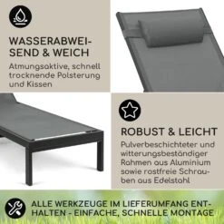 Lucca Lounger Liegestuhl Polyester Aluminium 4-Stufen -Einrichtungsgeschäft 10041235 de 0003 usp