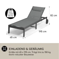 Lucca Lounger Liegestuhl Polyester Aluminium 4-Stufen -Einrichtungsgeschäft 10041235 de 0004 usp