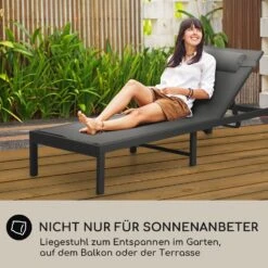 Lucca Lounger Liegestuhl Polyester Aluminium 4-Stufen -Einrichtungsgeschäft 10041235 de 0006 usp