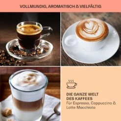 BellaVita Kaffeemaschine 3-in-1 1450 W 20 Bar Milchschäumer -Einrichtungsgeschäft 10041240 de 0007 usp