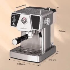 Libeica Espressomaschine 19 Bar Ca. 10 Tassen 1,8 Liter Milchschaum 15 Libeica Espressomaschine 19 Bar Ca. 10 Tassen 1,8 Liter Milchschaum -Einrichtungsgeschäft 10041253 yy 0008 dimensions