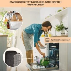 Combo Air Grill-Heißluftfritteuse 5 Programme 1500 Watt 4,5 L Grillkorb 2,5 L Frittierkorb -Einrichtungsgeschäft 10041330 de 0006 usp