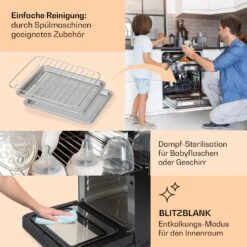 Vita Pro Heißluftfritteuse Dampfgaren 2450 W 18 Ltr 800 Ml Wassertank 11 Vita Pro Heißluftfritteuse Dampfgaren 2450 W 18 Ltr 800 Ml Wassertank -Einrichtungsgeschäft 10041333 de 0005 usp