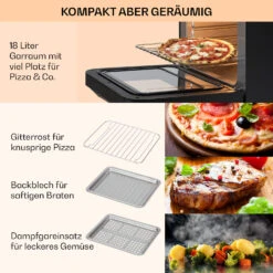 Vita Pro Heißluftfritteuse Dampfgaren 2450 W 18 Ltr 800 Ml Wassertank 12 Vita Pro Heißluftfritteuse Dampfgaren 2450 W 18 Ltr 800 Ml Wassertank -Einrichtungsgeschäft 10041333 de 0006 usp