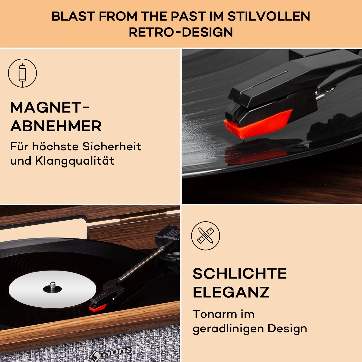 Bella Ann Stereoanlage Plattenspieler Radio DAB+/UKW USB Bluetooth 5 Bella Ann Stereoanlage Plattenspieler Radio DAB+/UKW USB Bluetooth – Bild 5