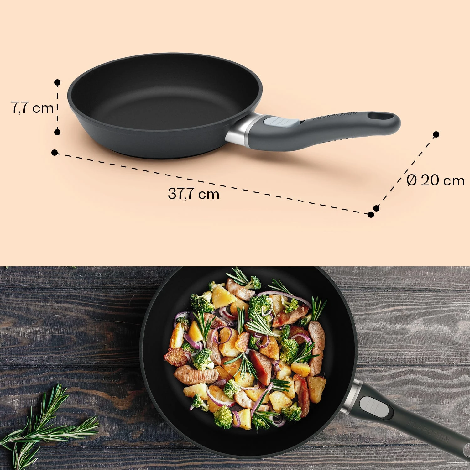 Noto Endurance Bratpfanne Ø20 Cm Geschmiedetes Aluminium Abnehmbarer Griff 9 Noto Endurance Bratpfanne Ø20 Cm Geschmiedetes Aluminium Abnehmbarer Griff – Bild 9