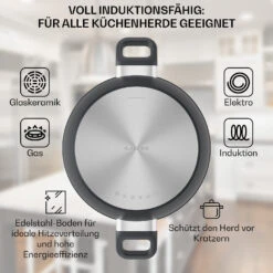 Noto Endurance Kochtopf Ø28cm Geschmiedetes Aluminium Deckel Induktion PTFE-Antihaftbeschichtung 12 Noto Endurance Kochtopf Ø28cm Geschmiedetes Aluminium Deckel Induktion PTFE-Antihaftbeschichtung -Einrichtungsgeschäft 10045008 de 0004 usp