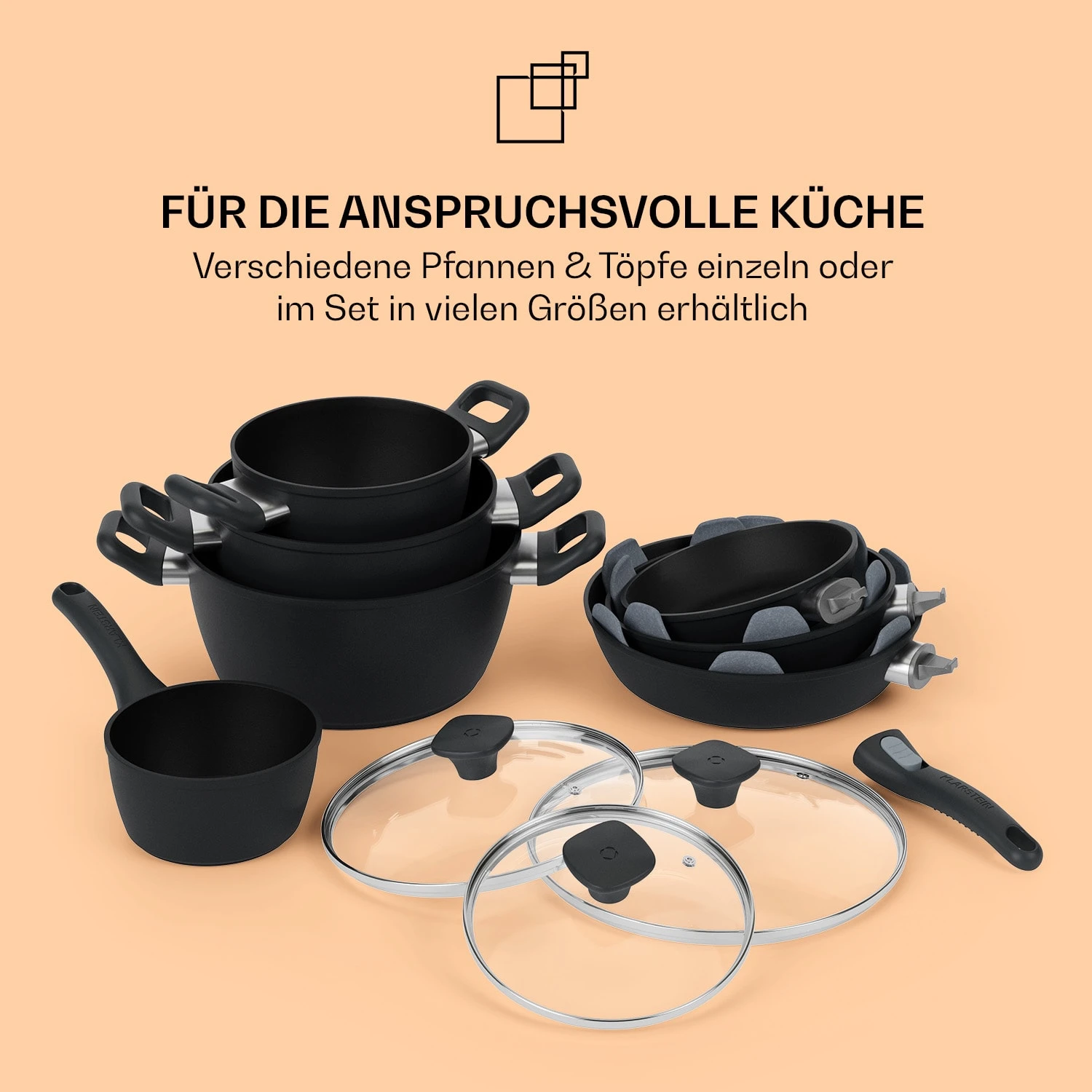 Noto Endurance Kochtopf Ø28cm Geschmiedetes Aluminium Deckel Induktion PTFE-Antihaftbeschichtung 8 Noto Endurance Kochtopf Ø28cm Geschmiedetes Aluminium Deckel Induktion PTFE-Antihaftbeschichtung – Bild 8