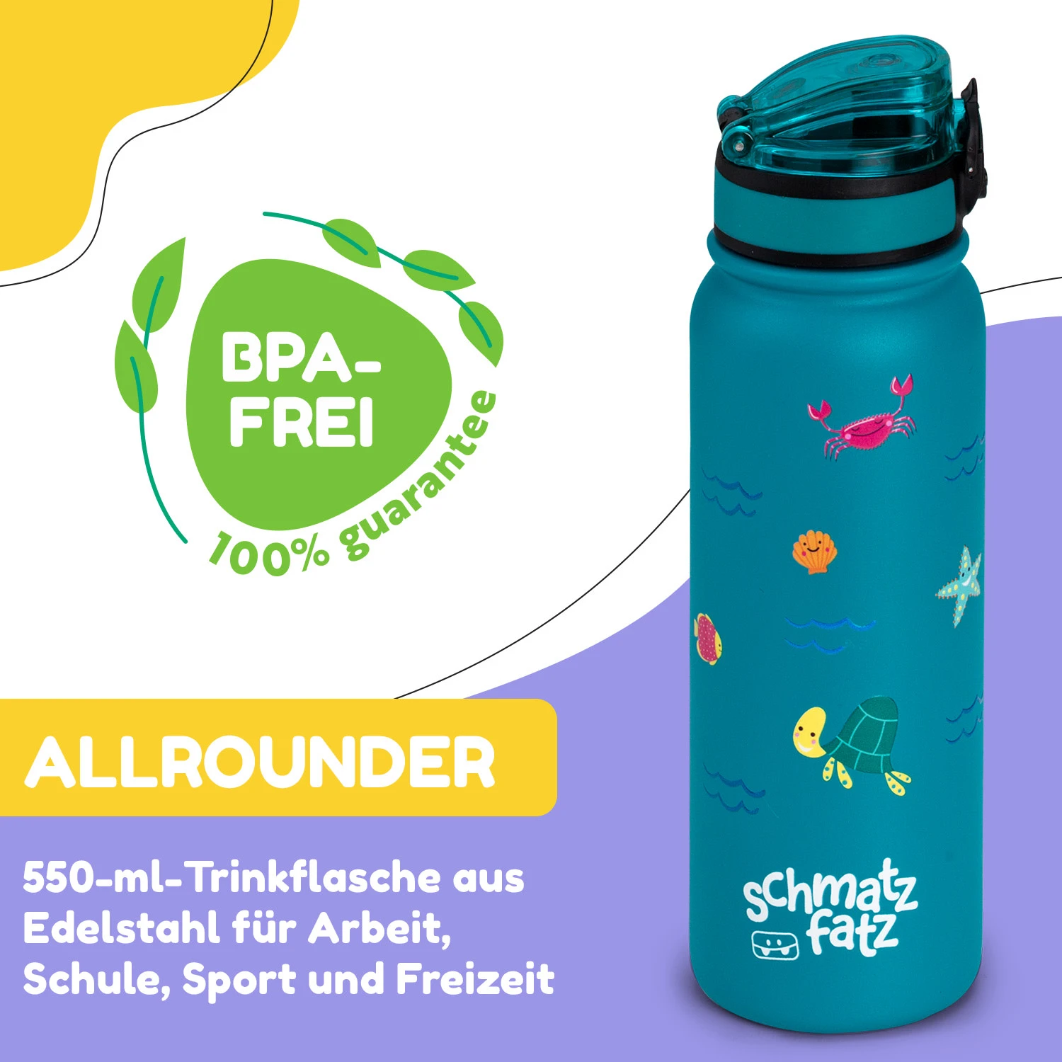 Wakaba Thermosflasche 550 Ml Edelstahl Tritan BPA-frei 2 Wakaba Thermosflasche 550 Ml Edelstahl Tritan BPA-frei – Bild 2
