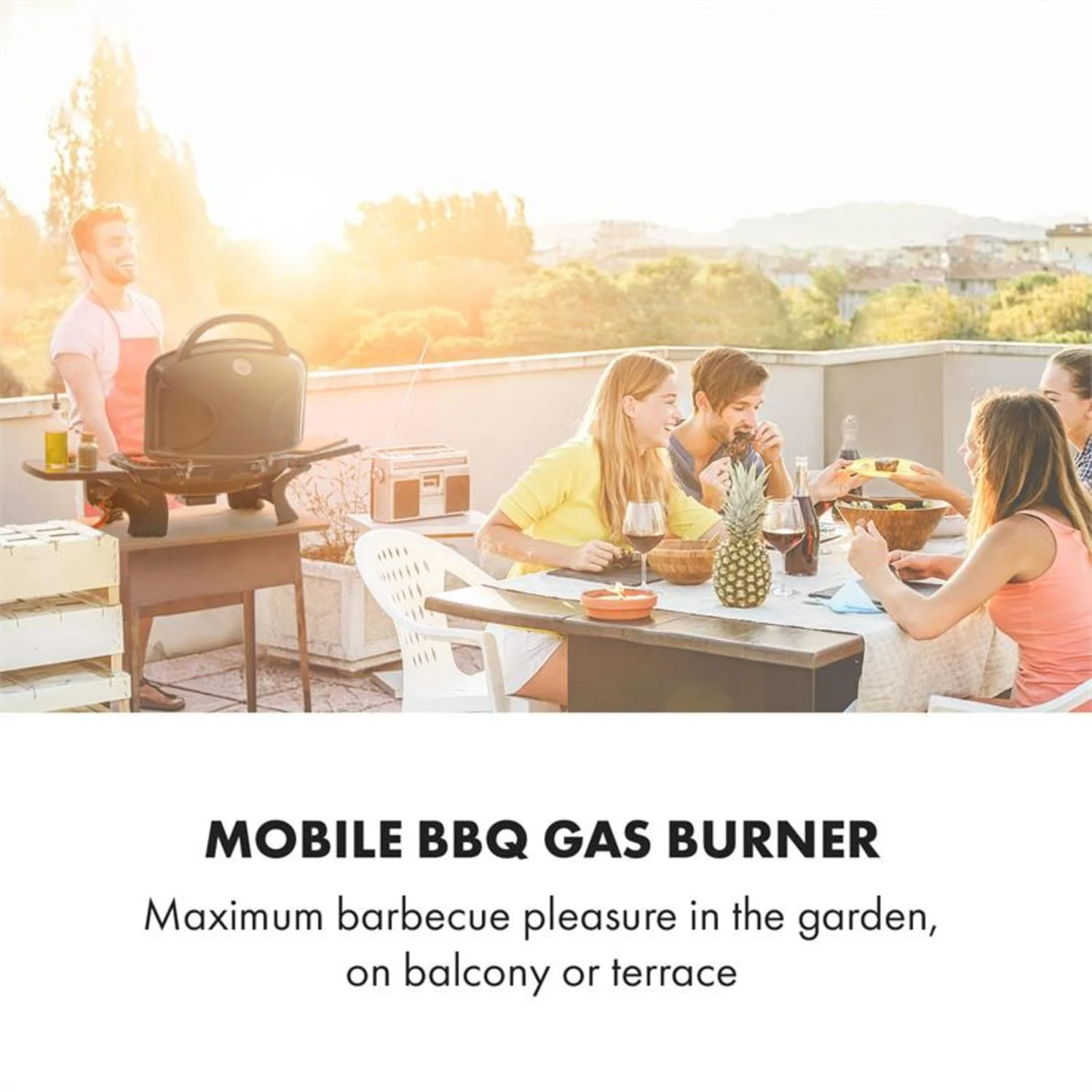 Parforce One 3,5kW 12000BTU 300°C SNJS Gasschlauch Schwarz – Bild 2