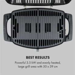 Parforce One 3,5kW 12000BTU 300°C SNJS Gasschlauch Grau 11 Parforce One 3,5kW 12000BTU 300°C SNJS Gasschlauch Grau -Einrichtungsgeschäft 60002428 yy 0003 logo Klarstein Parforce One Gasgrill 12000BTU grau